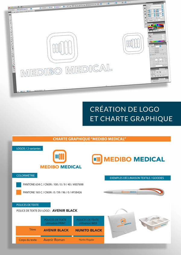 creation logo medibo medical